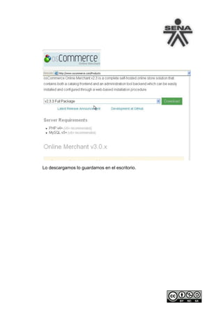 Lo descargamos lo guardamos en el escritorio.
 