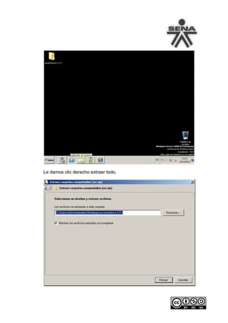 Le damos clic derecho extraer todo.
 