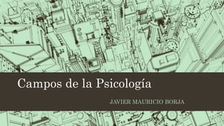 Campos de la Psicología
JAVIER MAURICIO BORJA
 