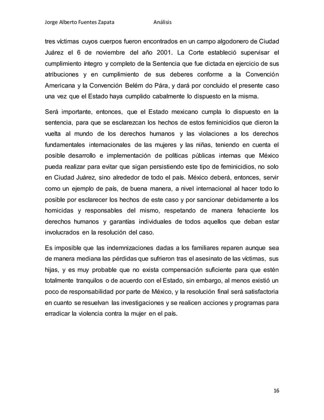 ANÁLISIS CASO GONZÁLEZ Y OTRAS (CAMPO