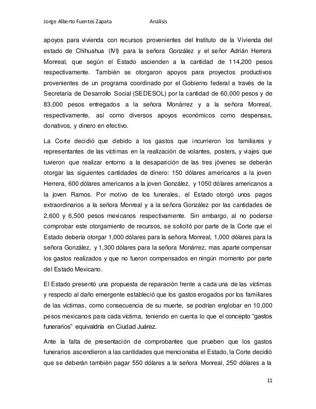 ANÁLISIS CASO GONZÁLEZ Y OTRAS (CAMPO