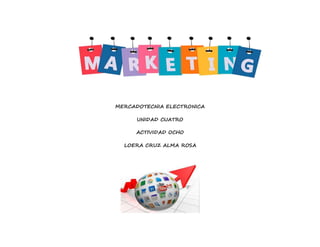 MERCADOTECNIA ELECTRONICA 
UNIDAD CUATRO 
ACTIVIDAD OCHO 
LOERA CRUZ ALMA ROSA 
