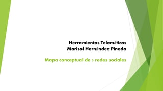 Herramientas Telemáticas 
Marisol Hernández Pineda 
Mapa conceptual de 5 redes sociales 
 