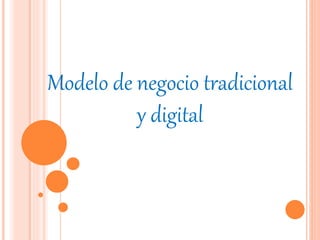 Modelo de negocio tradicional 
y digital 
 