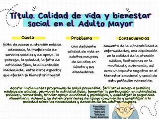 Calidad de vida y bienestar social en adultos mayores | PDF