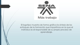 El logotipo muestra de forma gráfica la síntesis de los
enfoques de la formación que impartimos en la que el
individuo es el responsable de su propio proceso de
aprendizaje.
 