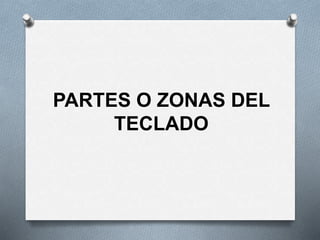PARTES O ZONAS DEL
TECLADO
 