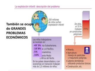 También se ocupa 
de GRANDES 
PROBLEMAS 
ECONÓMICOS 
49´3% 
18´8% 
5% 
16% 
 