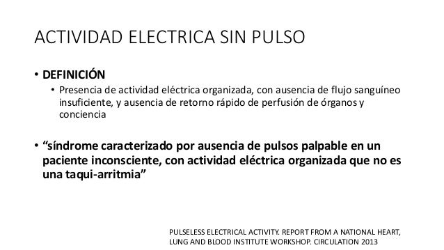 Actividad electrica sin pulso