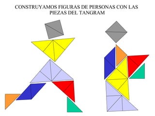 CONSTRUYAMOS FIGURAS DE PERSONAS CON LAS  PIEZAS DEL TANGRAM 