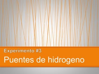 Puentes de hidrogeno
 