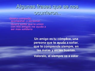 Actividades Relacionadas Con El Dia Del Amigo.2ºJ | PPS