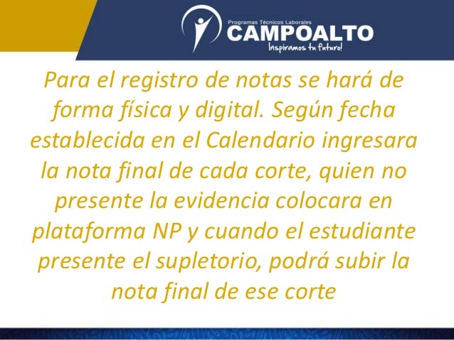 Actividades académicas 2017 campoalto