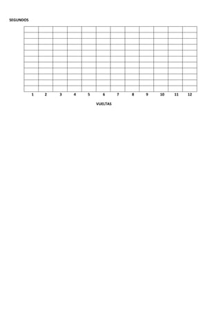 SEGUNDOS




           1   2   3   4   5      6      7   8   9   10   11   12

                               VUELTAS
 