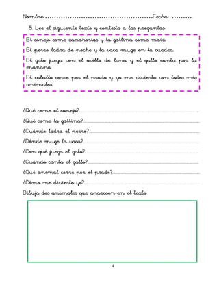 Actividades comprensionlectoraprimaria