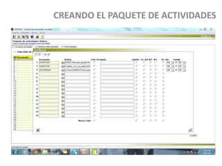 CREANDO EL PAQUETE DE ACTIVIDADES
 