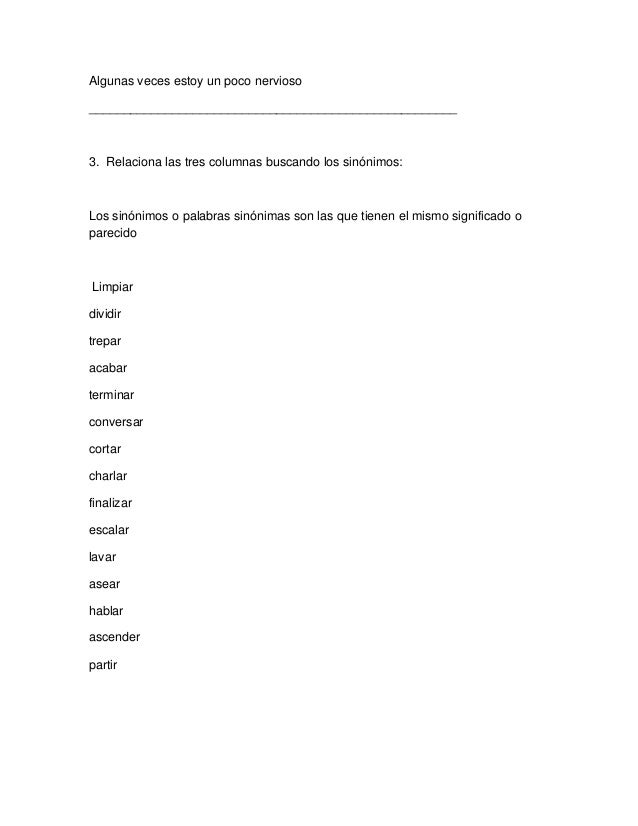 Sinonimo de limpiar