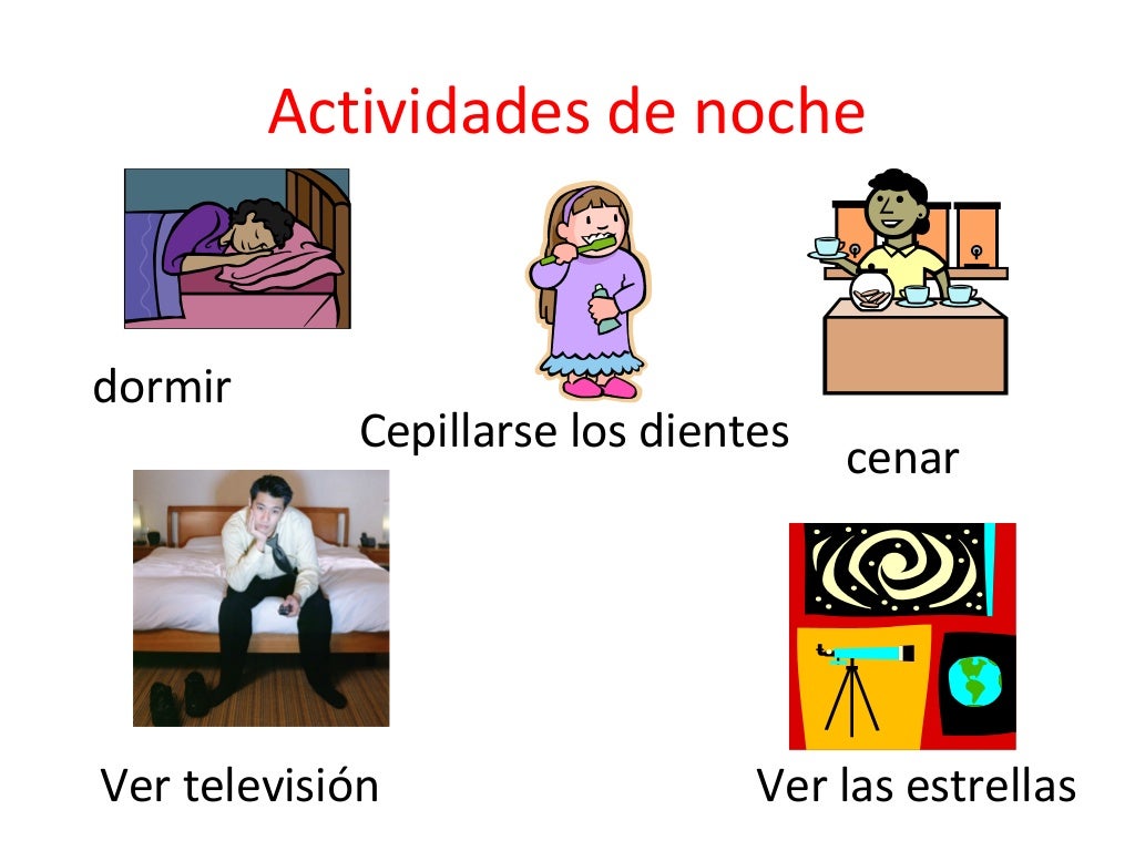 Actividades de día y actividades de noche