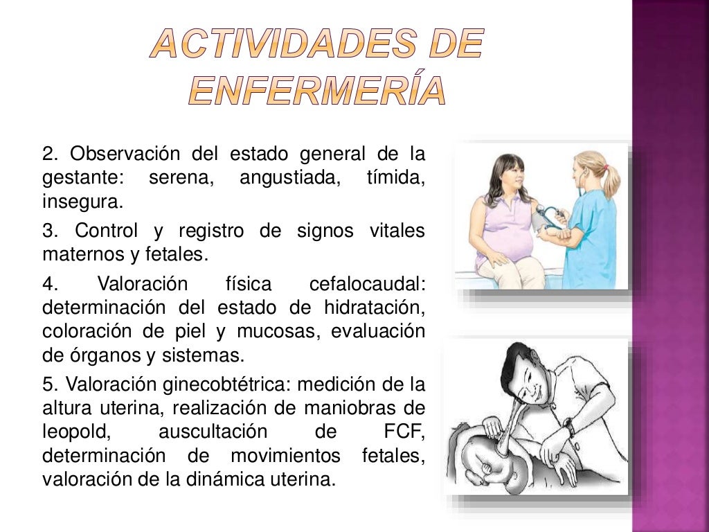 Actividades de enfermería durante el trabajo de parto