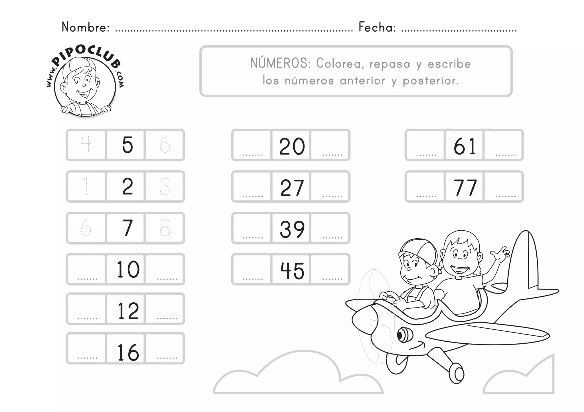 Actividades del 1 al 20 | PDF | Arts and Crafts | Hobbies & Interests