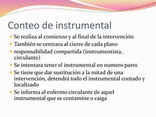 Actividades de la enfermera quirurgica y la circulante | PPTX