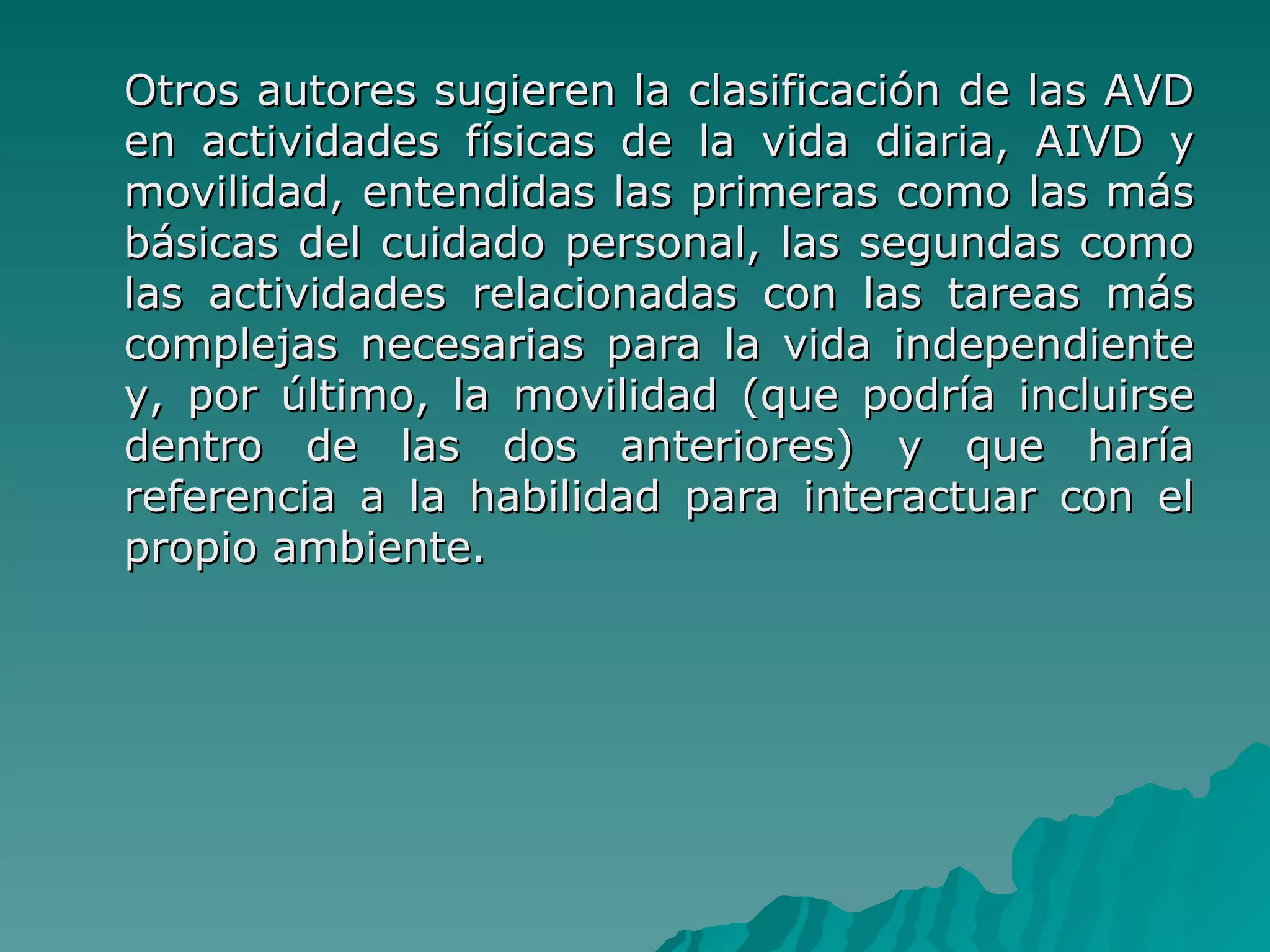 Actividades de la vida diaria | PPT