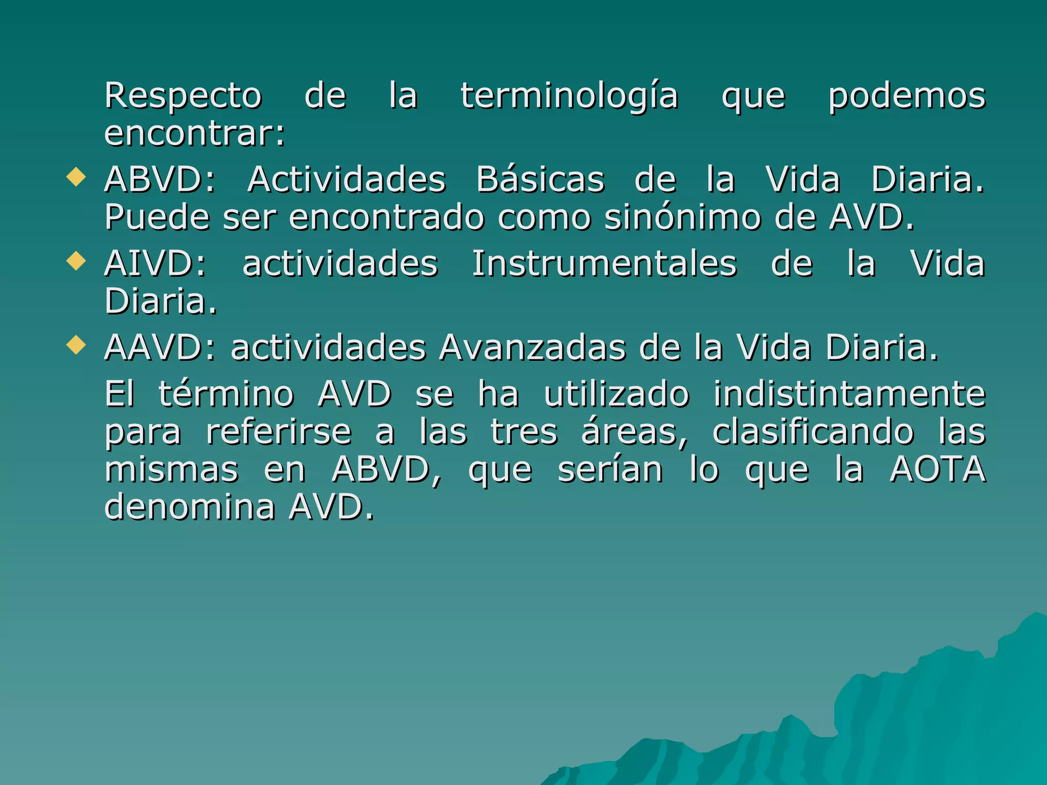 Actividades de la vida diaria | PPT