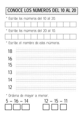 Actividades del o al 10 bueno | PDF