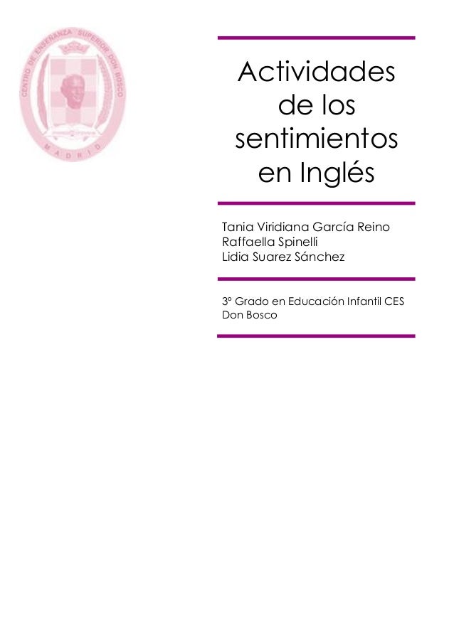 Actividades De Los Sentimientos En Ingles
