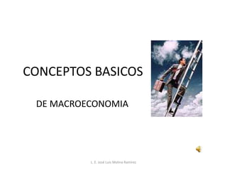 CONCEPTOS BASICOS
DE MACROECONOMIA
L. E. José Luis Molina Ramírez
 
