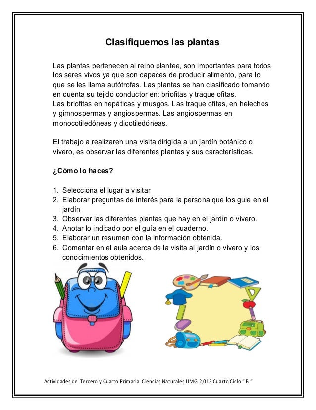 Actividades de tercero y cuarto primaria Actividades de tercero y cuarto primaria
