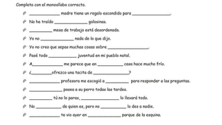 Actividades de tilde d