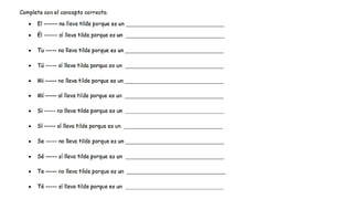 Actividades de tilde d