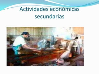 Actividades económicas
secundarias

 