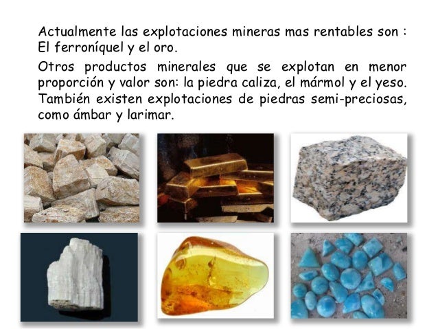 Actividades Económicas y Recursos Naturales en la República Dominicana