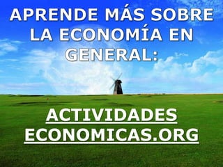 Aprende mas sobre la economía en general: actividadeseconomicas.org
ACTIVIDADES
ECONOMICAS.ORG
11
 