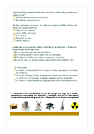 Actividades energias
