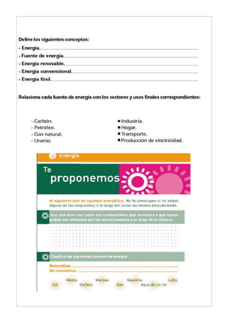 Actividades energias