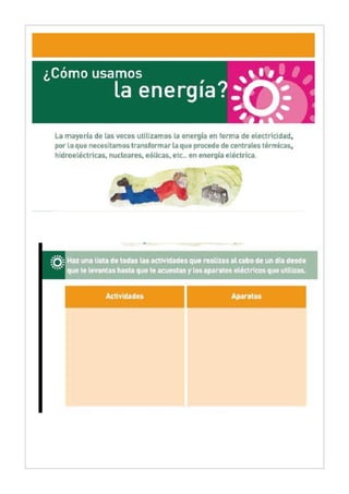 Actividades energias