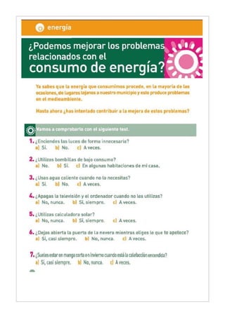 Actividades energias