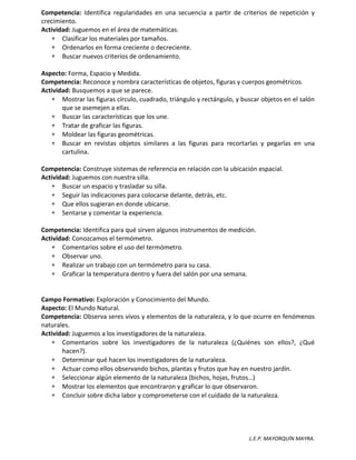 Actividades explorativas inicio de ciclo escolar