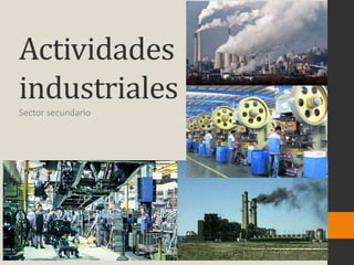 Actividades
industriales
Sector secundario
 