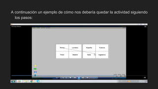 A continuación un ejemplo de cómo nos debería quedar la actividad siguiendo
los pasos:
 