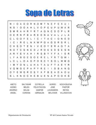 Departamento de Orientación Mª del Carmen Santos Nevado
 