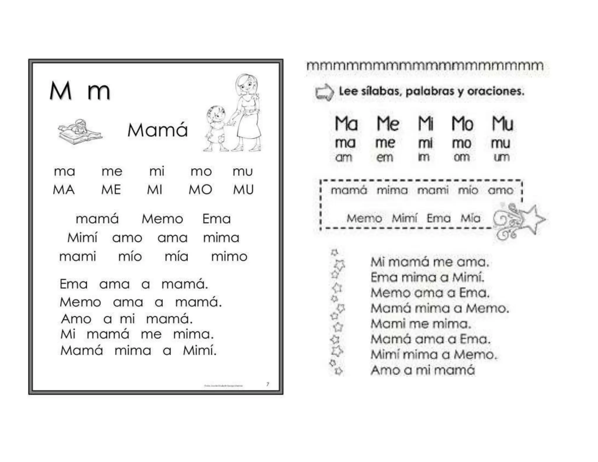 ACTIVIDADES CON LA PARA LETRA M PARA GRADO PRIMERO | DOCX