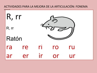 Actividades Mejora Fonema Rr Multiple