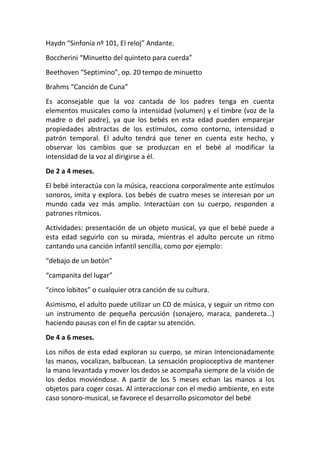 Actividades musicales 1