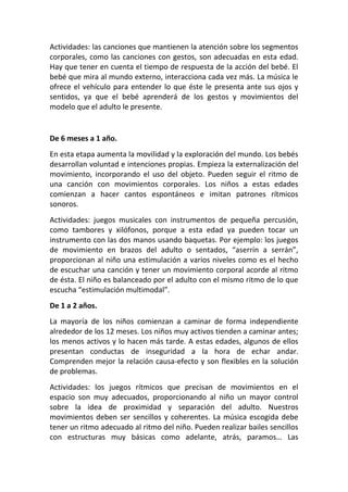 Actividades musicales 1