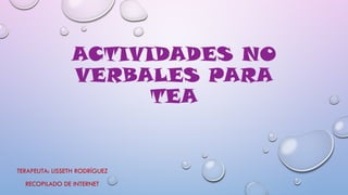 Autismo, Tea actividades para niños con autismo | PPTX