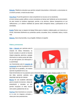 Actividades para aula virtual